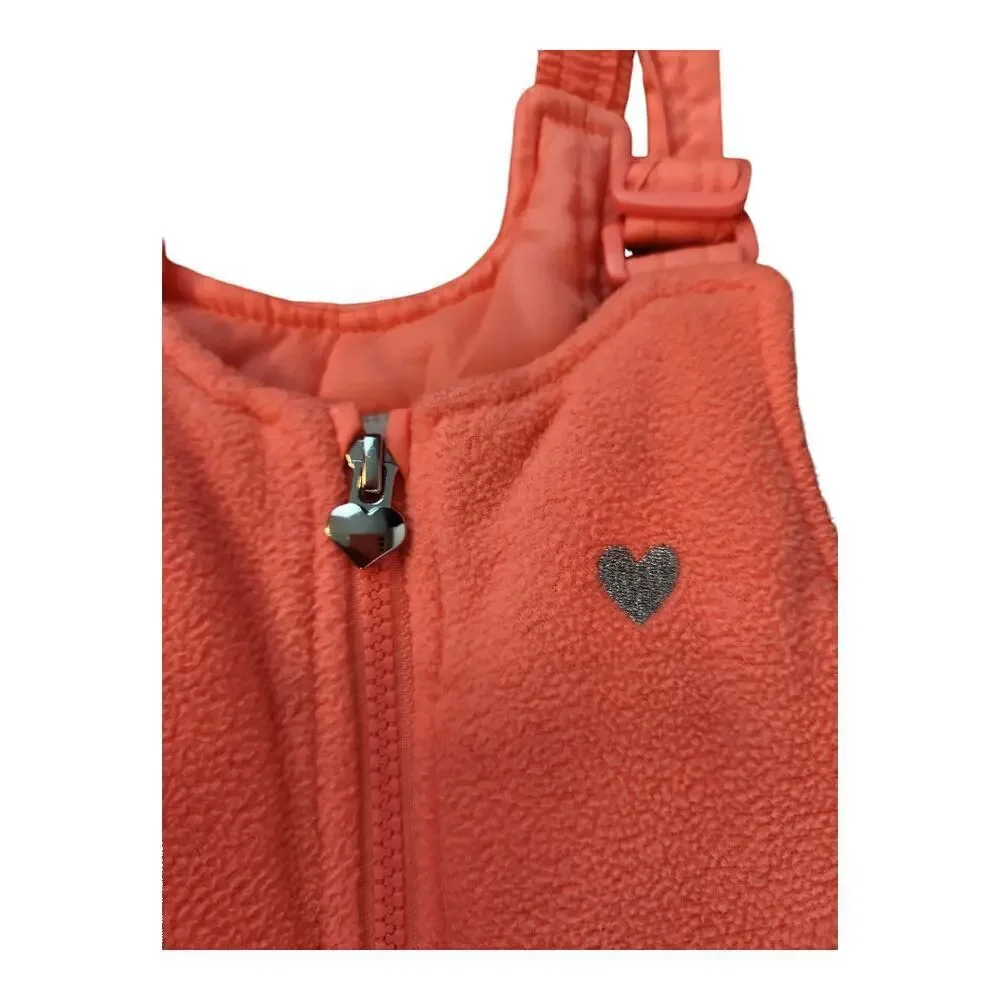 OshKosh B'gosh kids snow Bib overalls bright pink sz 4T winter